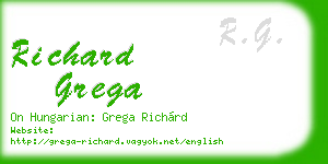 richard grega business card